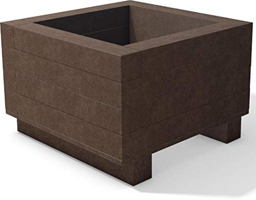 Blumenkübel IBERIS 4, 110cm x 70cm x 47cm, braun, aus dem Recycling-Kunststoff hanit®, witterungsbeständig und verrottungsresistent