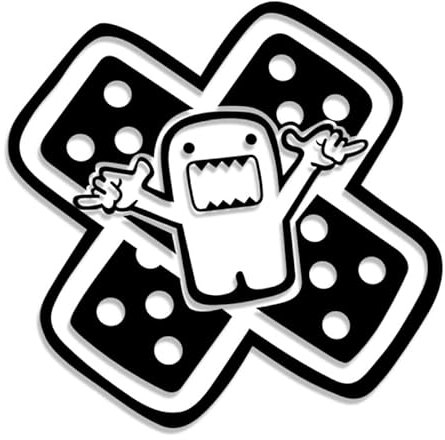 Decus DOMO KUN PFLASTER L 1012 (schwarz) // Sticker OEM JDM Style Aufkleber