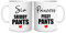 Set of 2 Mugs Funny Rude Couples Mug Gift Housewarming Present Mr and Mrs Coffee Tea Cup Mugs Sir Skiddy Pants Princess Pissy Pants His and Hers WSDMUG1853