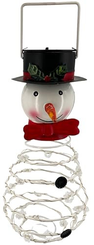 abc HOME | Hängeleuchte Schneemann | LEDs | Solarpanel | Lichtsensor | 20 cm H