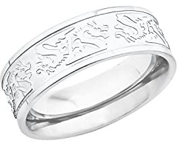 Amor Ring Edelstahl Herren Ringe, Silber, Drachen, Kommt in Schmuck Geschenk Box,