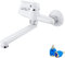 Ghopy Rubinetto da Cucina a Parete, Miscelatore Monocomando da Parete, Rotazione a 360°, Risparmio Idrico, Spruzzo Doppio, Cromato (Tipo 3)