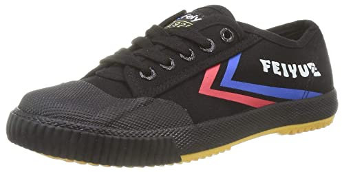 Feiyue FE LO 1920 Canvas Sneaker, Schwarz Blau Rot, 36 EU