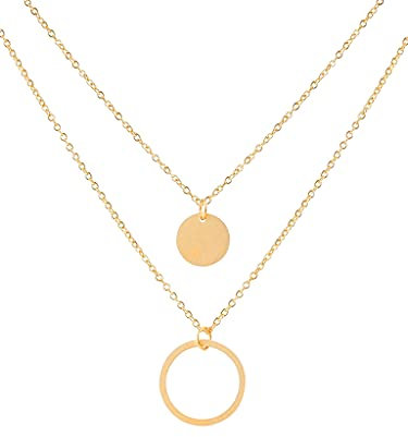 a little something® Halskette Belleville | Damen Kette mit 18 Karat Vergoldung (Gold & Roségold) | Inklusive nachhaltiger Geschenkverpackung mit FSC®-Zertifikat