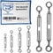 5 Stück Edelstahl Spannschloss mit zwei Ösen rostfrei aus V4A nach DIN 1480 1478 Seil-Spanner Öse-Öse Schraub-Spanner Spannschraube M 10 mm