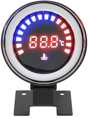 DriSentri Indicatore della Temperatura dell'Acqua, 2 Pollici 52 mm LED Rotondo Digitale 12V Misuratore Universale della Temperatura dell'Acqua con Sensore per Camion per Auto