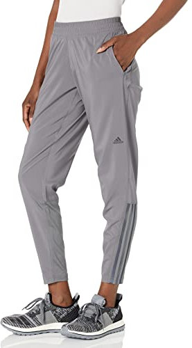 Adidas Pantalon de Jogging Coupe-Vent Icons 3 Bandes pour Femme, Gris, XL