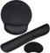 Reposamuñecas para Teclado y Ratón, Almohadilla Reposamuñecas de Espuma Memoria Antideslizante Espuma de Memoria Apoyo Muñeca para Ordenador, Notebook, Laptop (Negro)