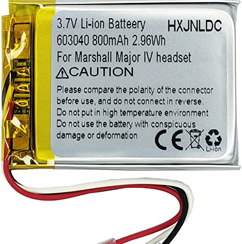 DC 3.7v 800mAh 603040 Li-ION Battery Replacement pour Marshall Mid Major II Major III Major IV Bluetooth Headphones VDL603040 SR603040
