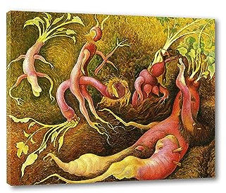 EVANEM Berühmte Diego Rivera Wandbilder Bilder. Moderne Leinwandbilder Die Versuchung des heiligen Antonius. Berühmte Ölgemälde-Reproduktion für Wohnkultur 80x96cm Eingewickelte Leinwand