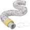 VEVOR Tuyau Flexible Isolé 130x7620 mm Conduit d'Aération Isolant Thermique en Aluminium PET avec 2 Colliers de Serrage Protection à Trois Couches pour Ventilation, Chauffage, Refroidissement, R-4.2
