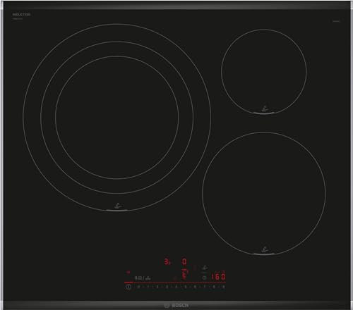 Bosch - Placa de Inducción, 60 cm, Serie 6, 3 Zonas de Cocción, Electrónica DirectSelect, PerfectFry Plus, Home Connect, Negro, PID675HC1E
