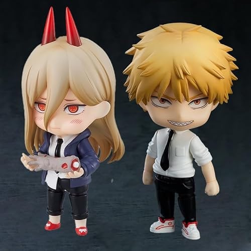 SBNYTBLW Chainsaw Man-Power,Bandai Spirits Q Posket Figure Q Version Nendoroid Chainsaw Man Dencibo Chitapawa Anime Hand Model Doll Ornaments Anime Statue (Color : B)