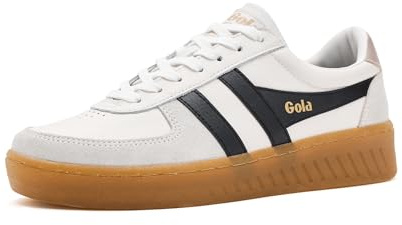 Gola Unisex Grandslam Elite Sneaker, White/Black/Chalk Pink/Gum, 42 EU