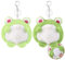 ANBOOR Lot de 2 petits animaux en peluche - Bulles à bulles - Petit jouet en peluche grenouille avec porte-clés pour fête d'enfants - Récompense de classe - Cadeaux fantaisie