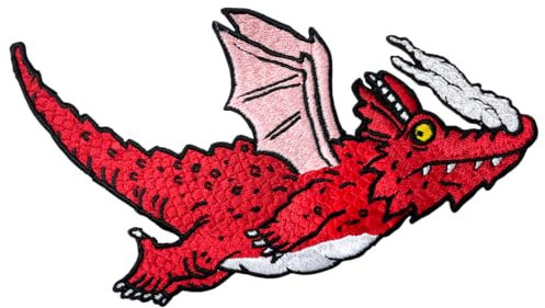 Pawprint Family | Dragon Character Sew on Patch | Julia Donaldson and Axel Scheffler's Room on The Broom Official Merchandise