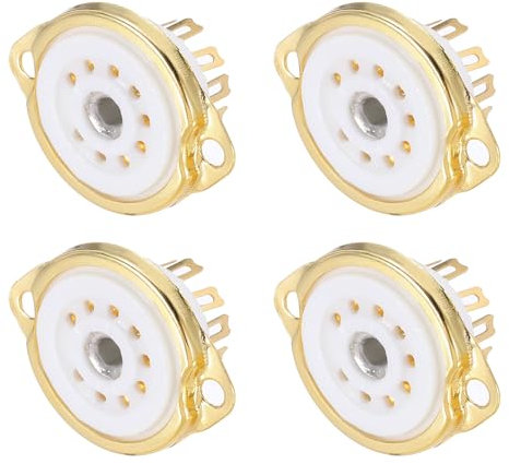 QUARKZMAN 4uds 9 Pasadores Tubo Enchufe Cerámica Tubo Enchufe Vacío Tubo Proteger Tubo Pasador Zócalo PCB Tubo Zócalo Blanco