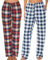 Ekouaer Pantaloni del Pigiama Donna Pantaloni Lunghi Donna a Quadri Morbidi e Caldo Pantaloni da Notte con Tasche per Casa Casual