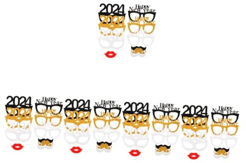 120 Pz oggetti di scena per di feste Decorazioni di felice anno 2024 Occhiali da vista del anno 2024 gadget per feste gadget feste arredamento forniture per feste Ciieeo