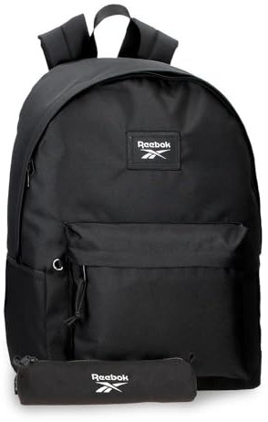 Reebok Brooklyn Colors Zaino per laptop, realizzato in poliestere, spalline larghe, ergonomiche e imbottite che si adattano perfettamente alla schiena, Molteplici modi di utilizzo, NERO, Taglia unica,