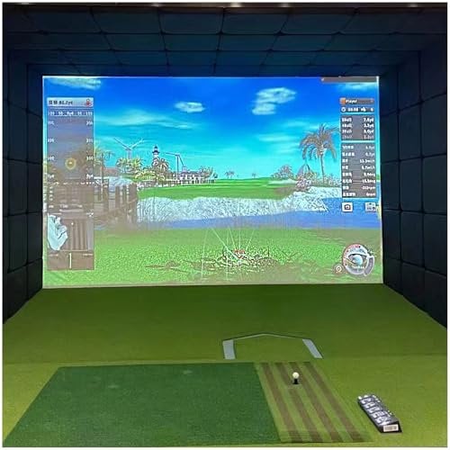 Golf Impact Screen, HD Golf Simulator Impact Screens, Indoor/Outdoor Golf Training Simulator Screen, Thickened, Durable, Cushioned, Muffling(Size:3 * 2M/9.84x6.56FT)