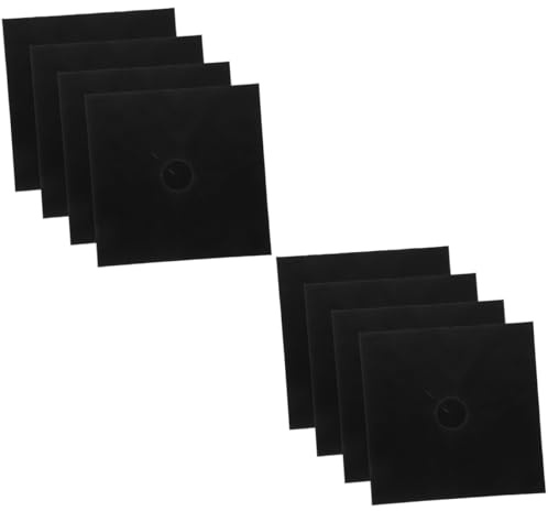 2 Sätze Küchenherdmatte Stove Kissen Herd Abdeckung Herdunterlage Herdplatten-abdeckung Gasherdschutz Für Den Haushalt Gasherdbrenner Für Zuhause Glasfaser Black 4 Stück * 2 ABOOFAN