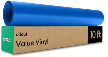 Cricut Vinyle Adhésif Permanent pour Plotter | Rouleau 30,5 cm x 3 m | Bleu | Vinyle Auto-Adhésif pour Décoration, Stickers et Mur | Compatible avec toutes les machines Cricut | Smart Vinyl