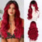 Fulang Hair perücke Schwarz-rot Farbverlauf lang, Ombre Rot Lange Lockige Hitzebeständige Faser Synthetische Perücke, peruka damen natürlich haare für den täglichen