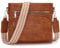 Snmoec handtasche damen mittelgroß umhängetasche damen handy crossbody bag leder PU damentaschen mit breitem gurt handtaschen，Retro-Braun