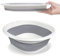 Bol de vaisselle pliable en plastique de 3,5 l - Bassin de lavage des mains rétractable - Bassin de stockage d'eau portable - Bols de camping polyvalents - Bassins de voyage en plein air (gris, S)