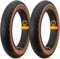20x4.0 Schlauch Reifen 2 Stück Für Fatbike Fahrradreifen Tire Mit Brauner Wand Für Ebike 20 Zoll 4.0 Heavy Duty Anti-Puncture Electric Bike Mantel, Kompatibel Mit Den Meisten 20x4 Mountainbikes