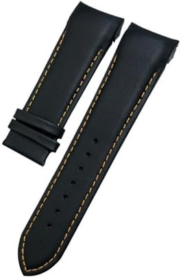 BPBZUTUMDZ 22mm 23mm 24mm Leder Armband Fit for Tissot 1853 Couturier T035 T035627 T035410 Schwarz Braun Uhr Armband werkzeuge(Black Orange,24mm)