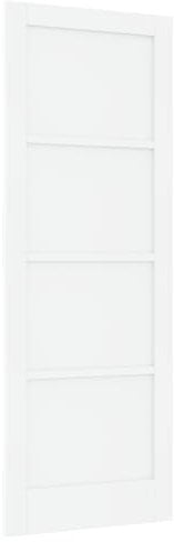 vidaXL Puerta Interior ORKDAL Blanca 78x211x4 cm de Madera Maciza de Pino