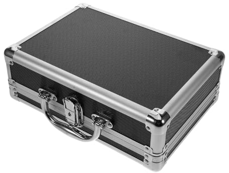 GLEAVI Aluminum Toolbox Lock and Handle, Portable Medium-sized Storage Box for Home and Travel, Multipurpose Tool Organizer Briefcase Secure Latch