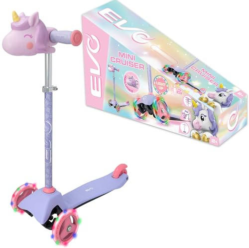 EVO Unicorn Light Up Mini Cruiser Scooter, Lila