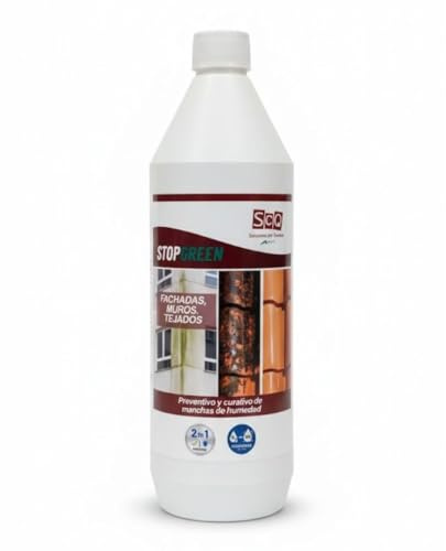 Tratamiento para eliminación y prevención de moho, verdin, manchas de humedad para fachadas, tejados y Muros Exteriores – Tratamiento Concentrado Curativo y Preventivo de larga duración.