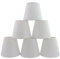 Lot de 6 Pièces Abats-jour de Lampe en Tissu pour Lustre de Bougeoir (Blanc)