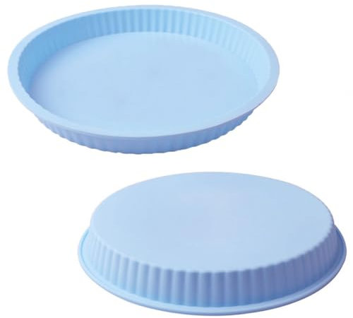 2er Set Silikon Backform Ø 26,5cm Quiche Tarte Pizza Kuchen Form Obstkuchen