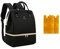 Zyorenc Large Breastmilk Cooler Bag with Ice Pack Changing Backpack Insulated Baby Bottle Bag for Nursing Mother Breast Pump USB (Black)