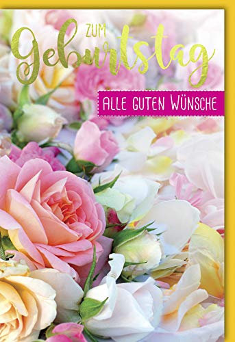 Verlag Dominique - Geburtstagskarte mit Briefumschlag - Rosen