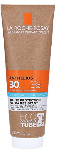 La Roche-Posay Anthelios, Latte Idratante SPF30, Per Pelli Sensibili, Elevata e Resistente Protezione Solare, Tecnologia Netlock, Con Tubo Sostenibile, 100 ml