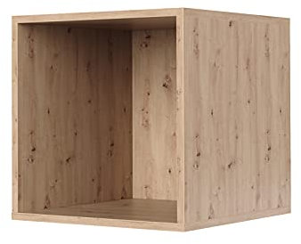 SMARTBett Würfel, Regalwürfel, Cube - Erweiterung Standregal, Bücherregal, Aufbewahrungsregal Wildeiche