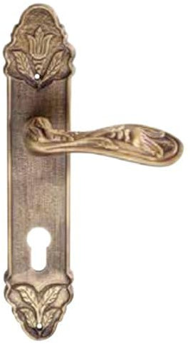 Casa Padrino Antique Style Door Handle Set Vintage Brass - Retro Art Nouveau Baroque Door Handle Set
