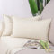 Madizz 2er Set Polyester- Leinen Kissenbezügen Weiche dekorative Kissenbezüge für Sofa Schlafzimmer Kissenhülle Weiß 30x50 cm Rechteckig