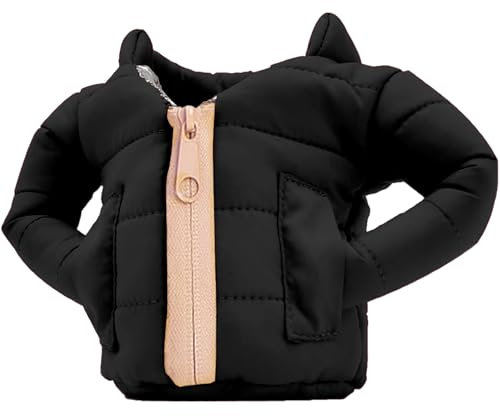 OUYOOLE Beer Can Cooler Jacket, Can Cooler Insulated Vest Jacket Cover, Beer Gifts for Men Women Beer Lovers,Beverage Jacket Drink Coolies(Black)