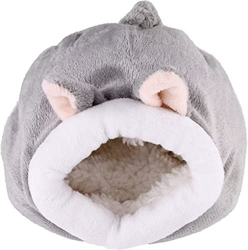 Norhogo Ratte Hamster Haus Bett Winter Igel Kuscheln Sack Kleintier Haustier Höhle Höhle Käfig Nest Zubehör Mini Niedliche Baumwolle (M)