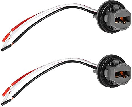 Portalampade Diurne Fiat 500, Connecteur de Support de Lampe 2 Pièces T20 Prise Adaptateur de file du support d'ampoule 7443 Connecteur de feux de freinage LED Voiture
