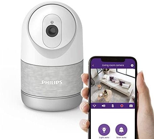 Telecamera motorizzata e connessa - PHILIPS - 531051 - Interni - Risoluzione 2K - WelcomeEye Look