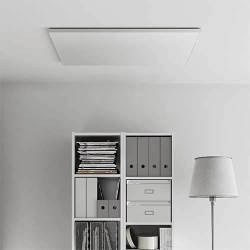 heatness Infrarotheizung Simpel Decke Pro, L – Deckenheizung energiesparend, 450 Watt, Heizkörper zur Deckenmontage, 60 x 90 x 2,5 cm für bis zu 10 m²