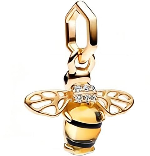 Femme Charms- Les abeilles scintillantes Argent Sterling 925 Pendentif avec Zircon Cubique pour Bracelet